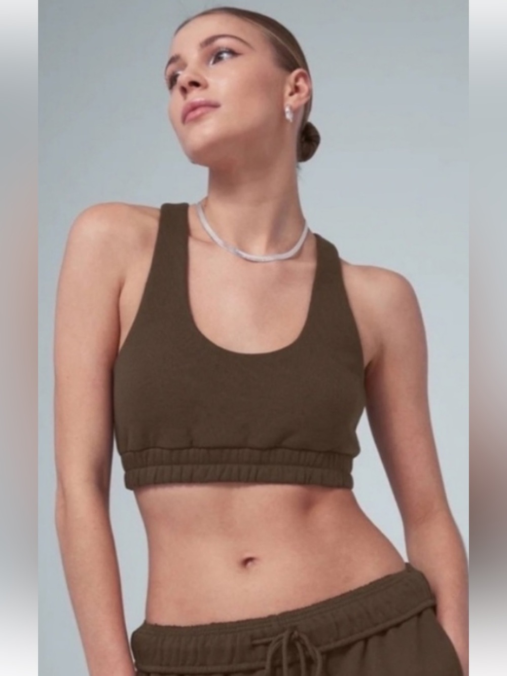 ALO Yoga Chocolate Brown Racerback Bra